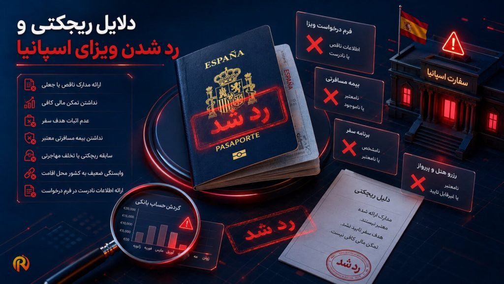 دلایل رایج ریجکتی ویزای اسپانیا