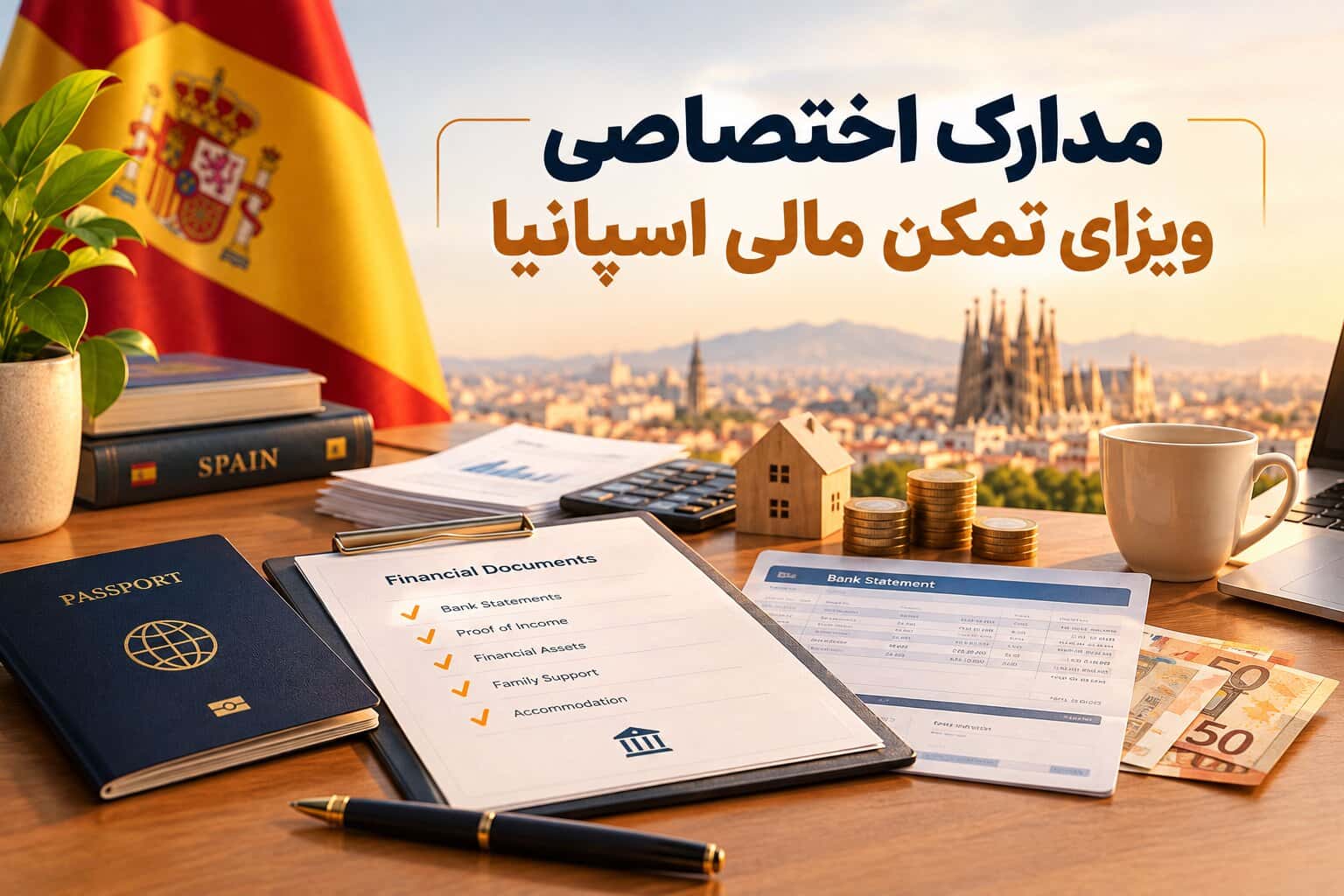 مدارک اختصاصی ویزای تمکن مالی اسپانیا