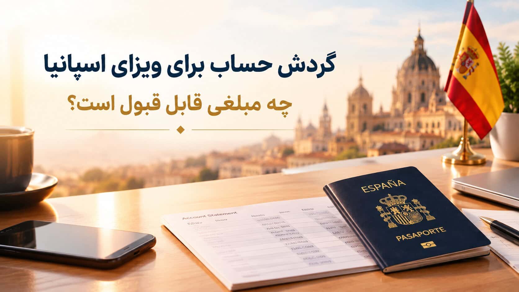 گردش حساب برای ویزای اسپانیا؛ چه مبلغی قابل قبول است؟
